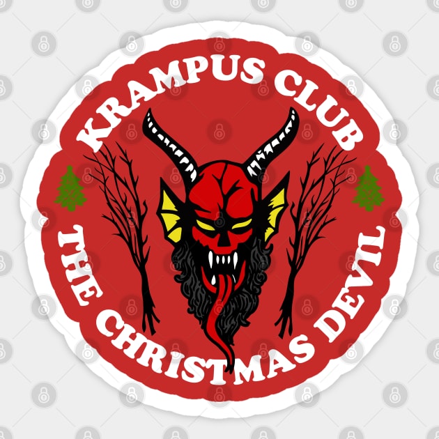 Krampus Club Sticker by resjtee